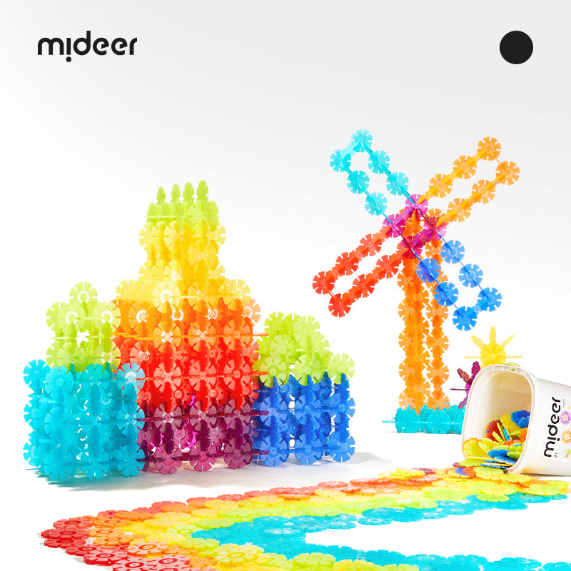 mideer Translucent Color Snowflake Blocks-200 pcs