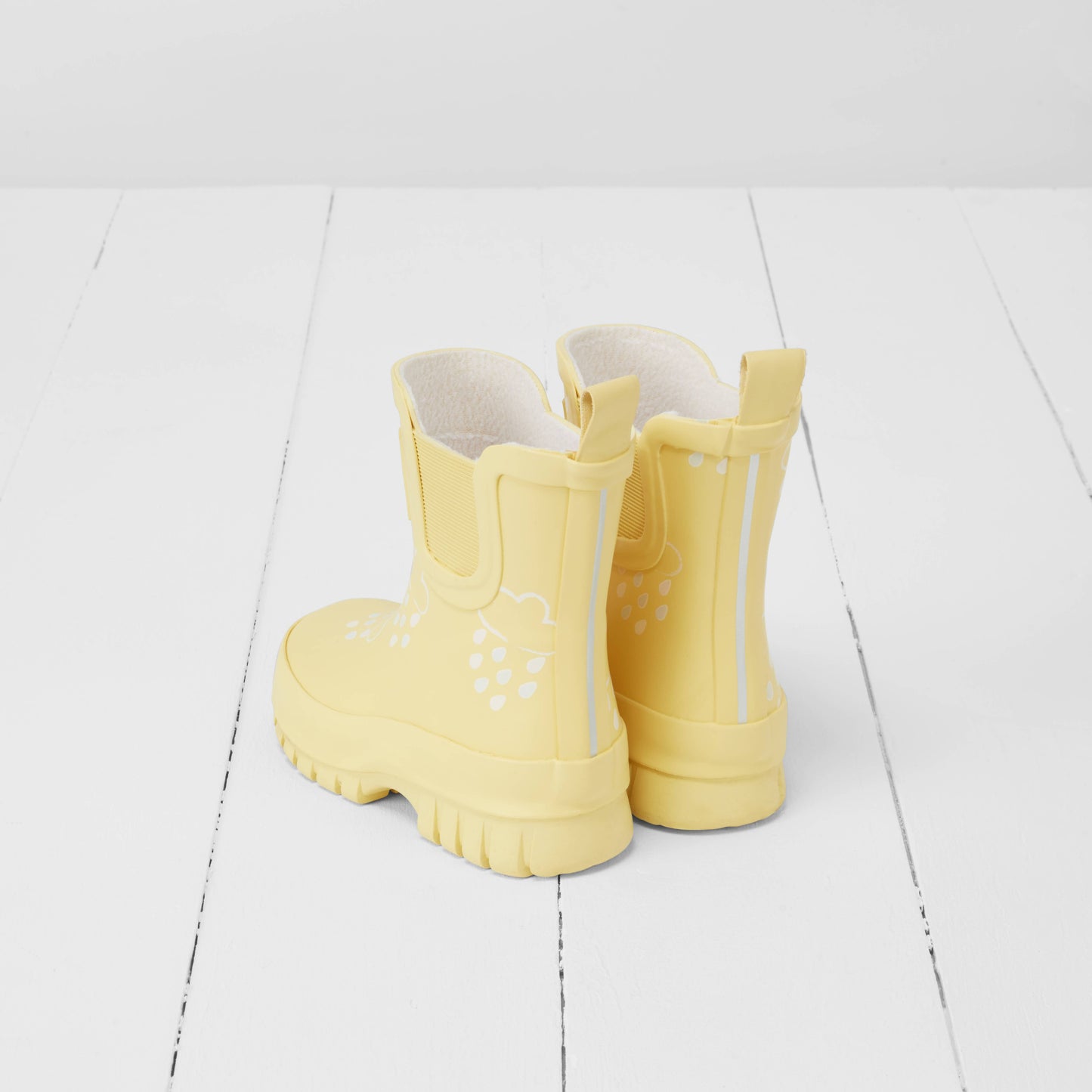 Buttermilk Yellow Chunky Sole Kids Shortie Welly