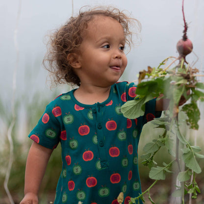 Apple Picking Organic Romper