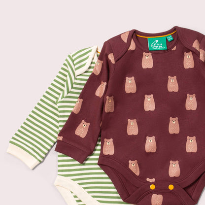 Brown Bears Baby Bodysuit 2 Pack