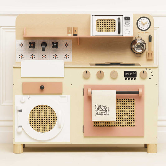 Rattan Family Wooden Play Kitchen