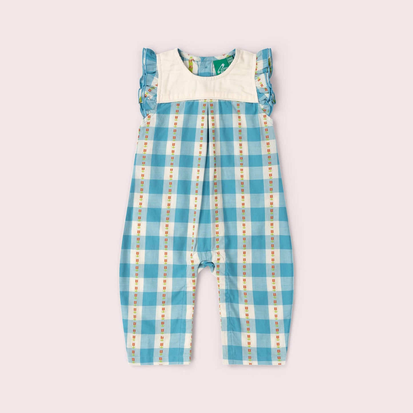 Blue Flowers Frill Summer Romper