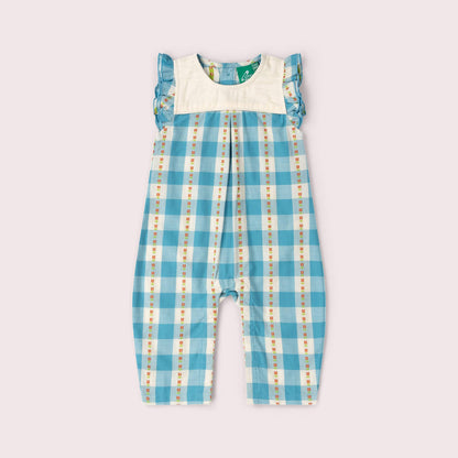 Blue Flowers Frill Summer Romper
