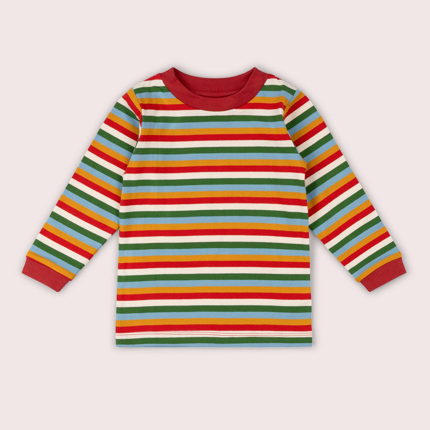 Autumn Rainbow Striped Long Sleeve T-Shirt