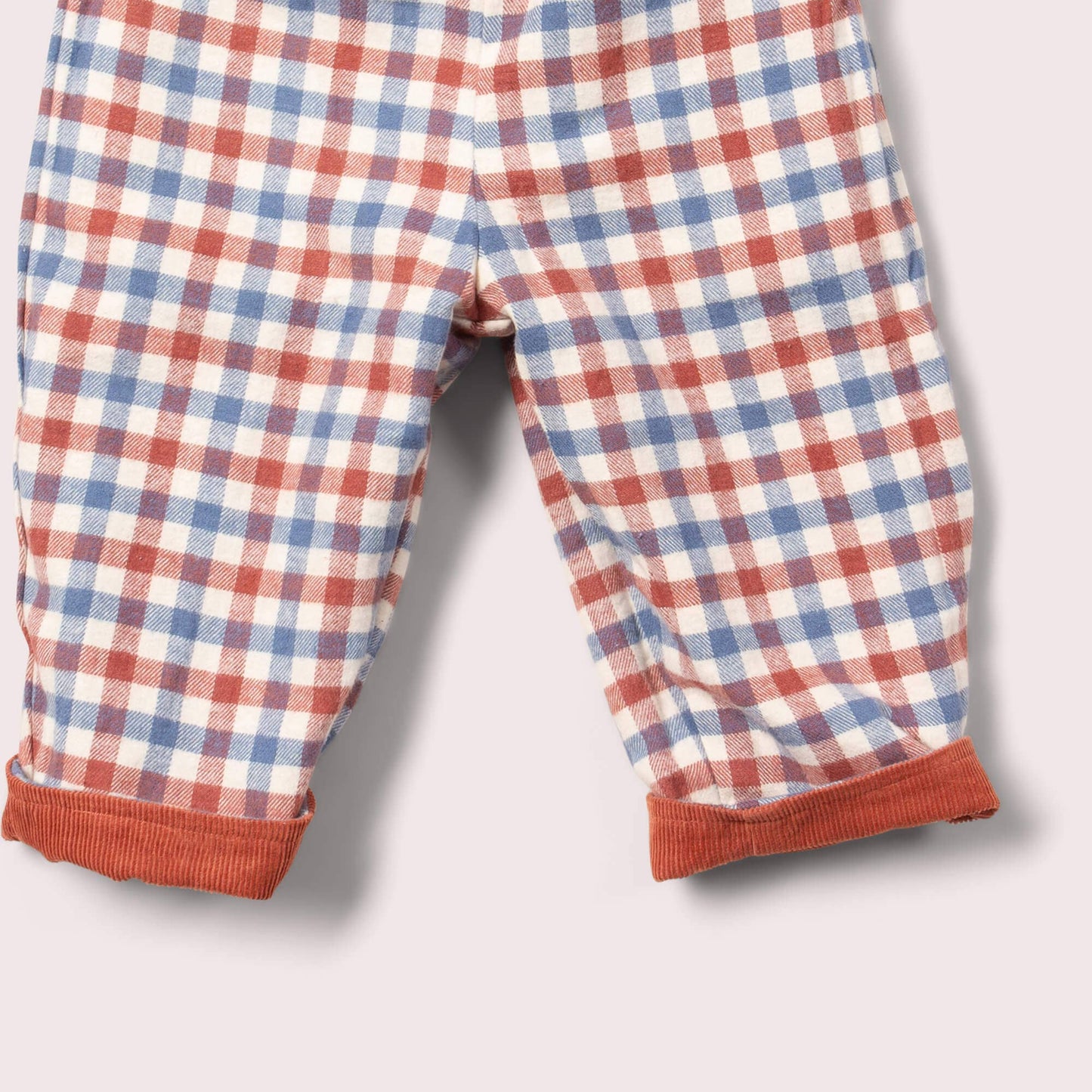 Ginger Check Reversible Pull On Trousers