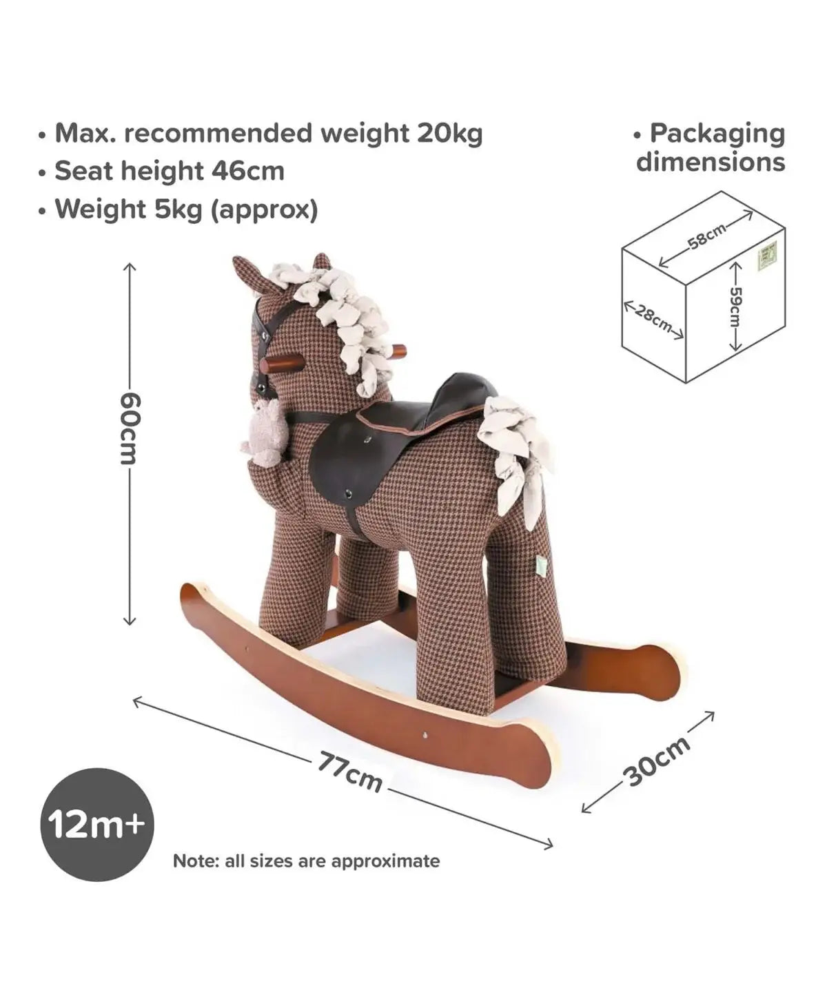 Chester & Fred Rocking Horse (12m+) - children's wooden toys