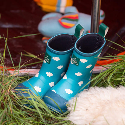 Blue Clouds Lined Classic Wellington Boots