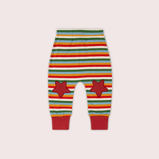 Rainbow Striped Knee Patch Joggers