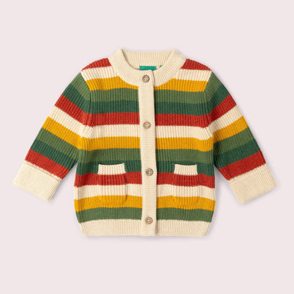 Spring Rainbow Knitted Snuggly Cardigan