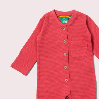 Holly Berry Organic Waffle Playsuit