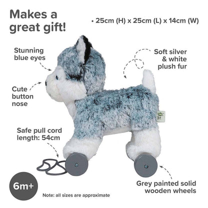 Mishka Dog Pull Along Toy - children's toys, wooden toys