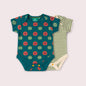 Apple Picking Organic Baby Bodysuit 2 Pack