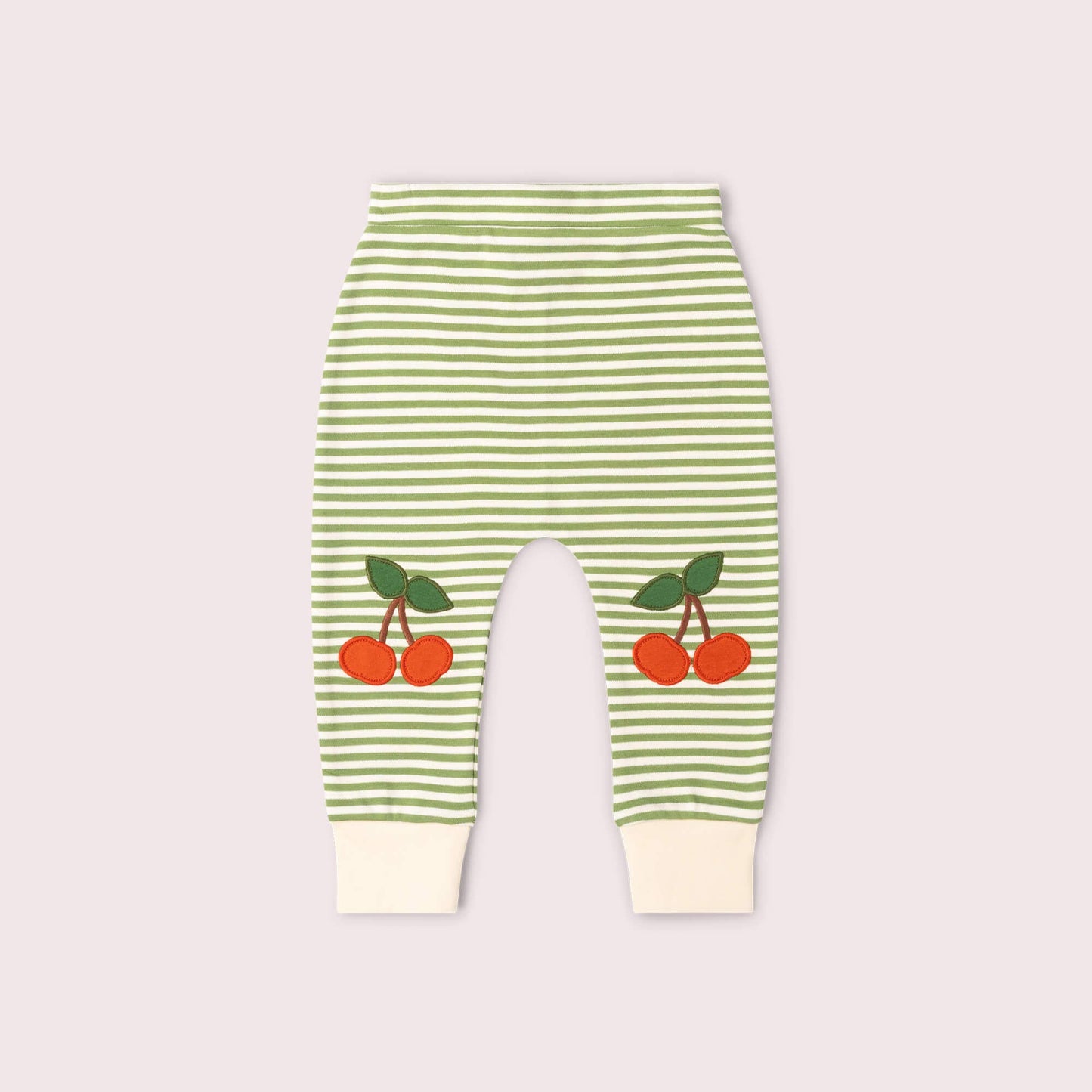 Cherry Knee Patch Striped Joggers