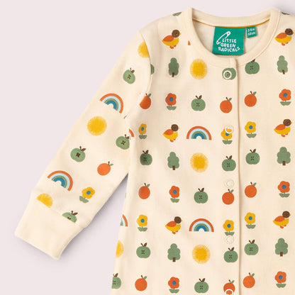 Vintage Rainbows Organic Babygrow