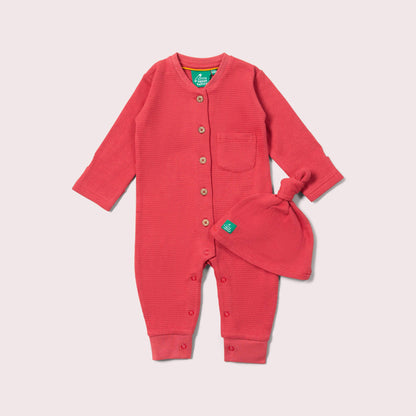 Holly Berry Organic Waffle Playsuit