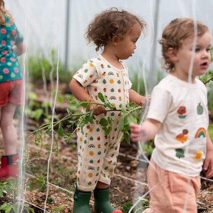 Vintage Rainbows Organic Romper