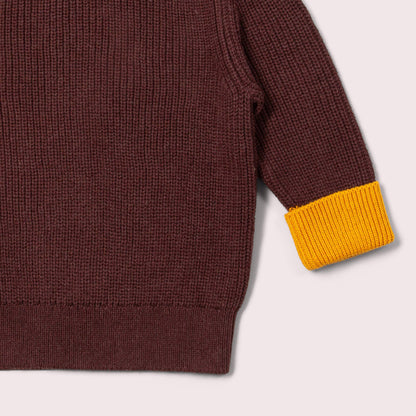 Chocolate Snuggly Knitted Jumper