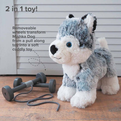 Mishka Dog Pull Along Toy - children's toys, wooden toys