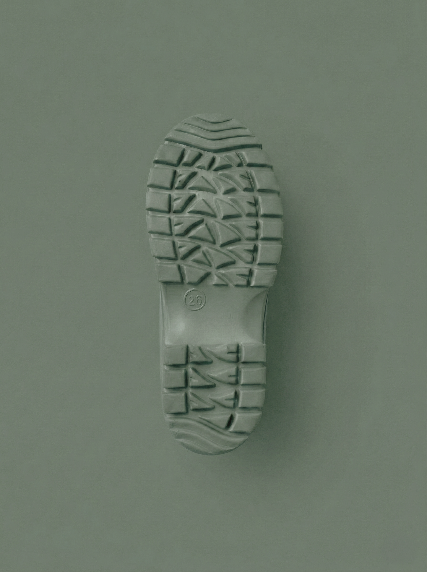 Khaki Chunky Sole Kids Shortie Welly
