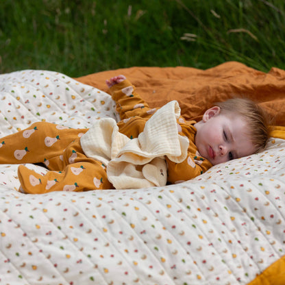 Summer Pears Zip Organic Babygrow