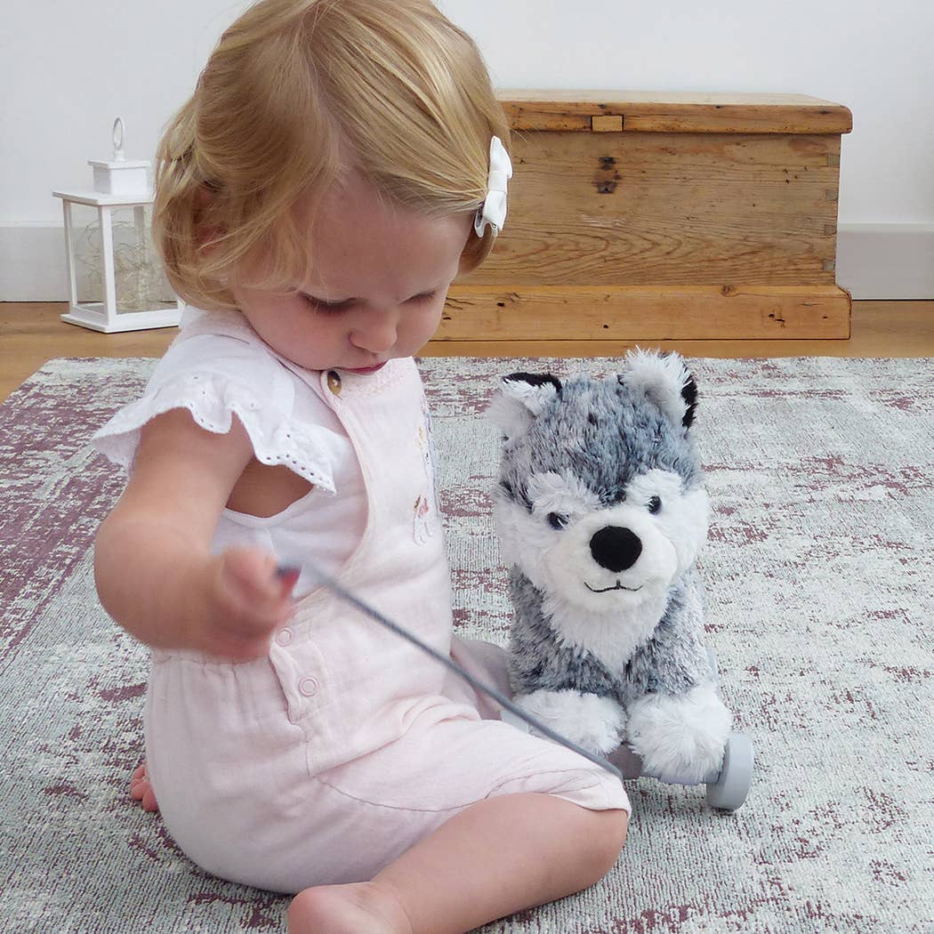 Mishka Dog Pull Along Toy - children's toys, wooden toys