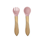 Cutlery set with wooden handle
