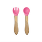Cutlery set with wooden handle