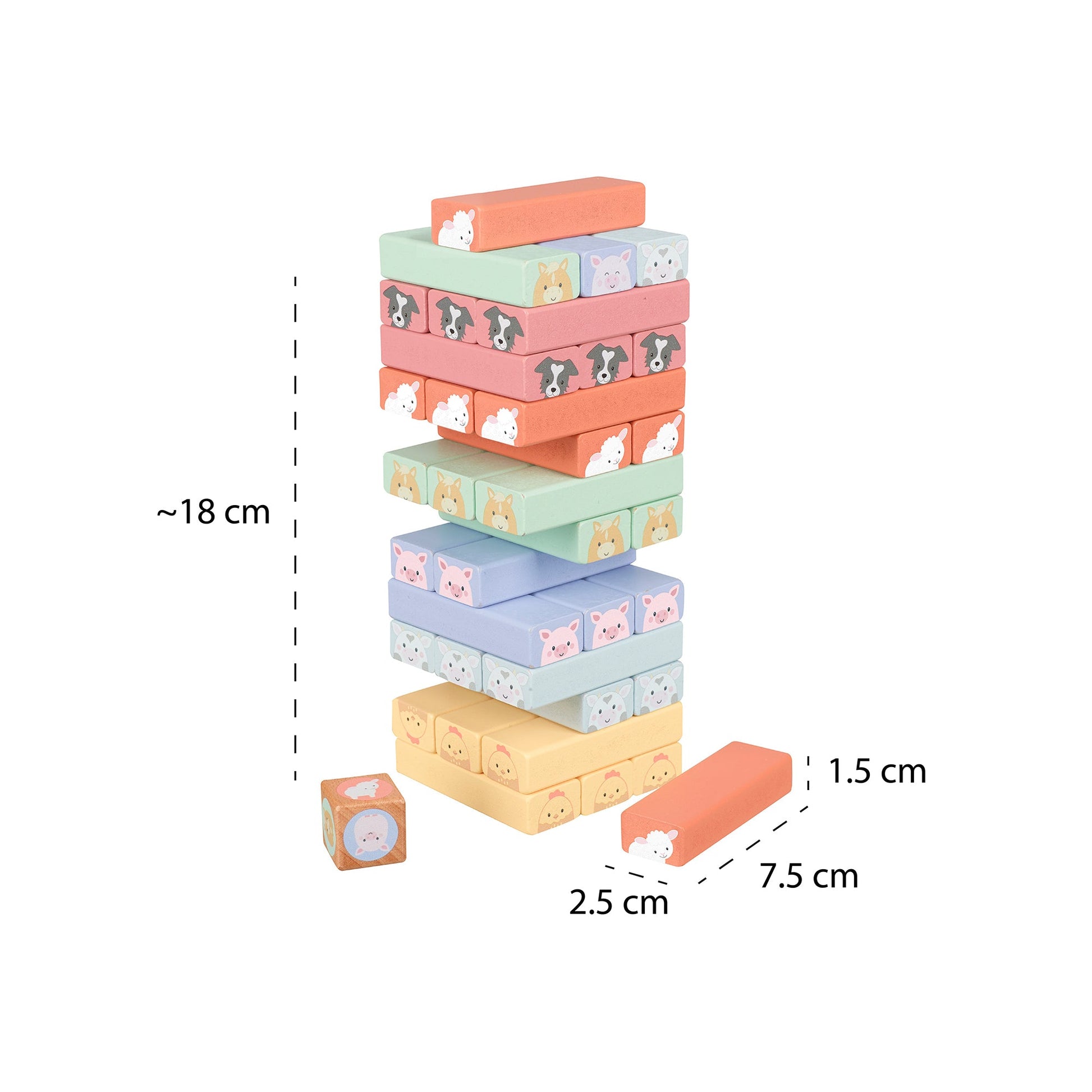 Farmyard Animal Tumbling Tower