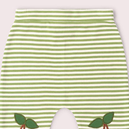 Cherry Knee Patch Striped Joggers