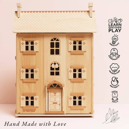 The Grand Natural Wood Dolls House