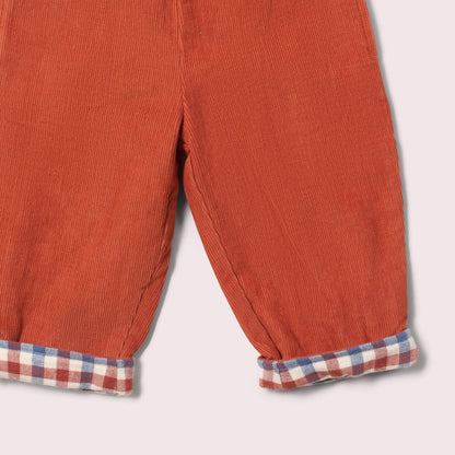 Ginger Check Reversible Pull On Trousers