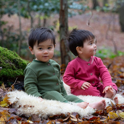 Holly Berry Organic Waffle Playsuit