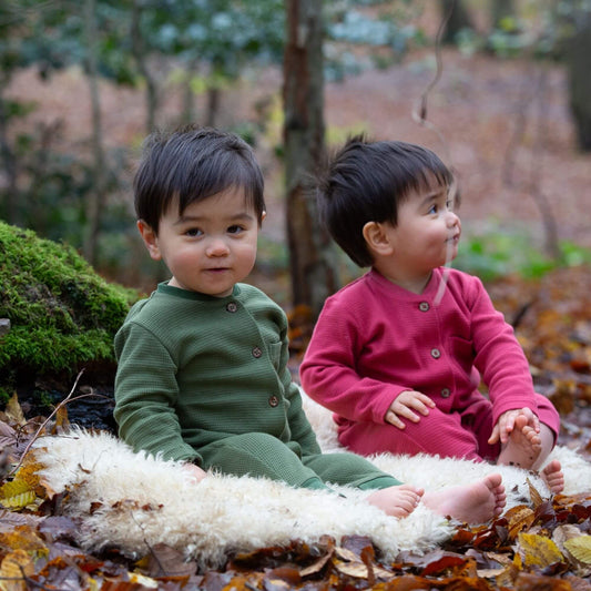 Holly Berry Organic Waffle Playsuit