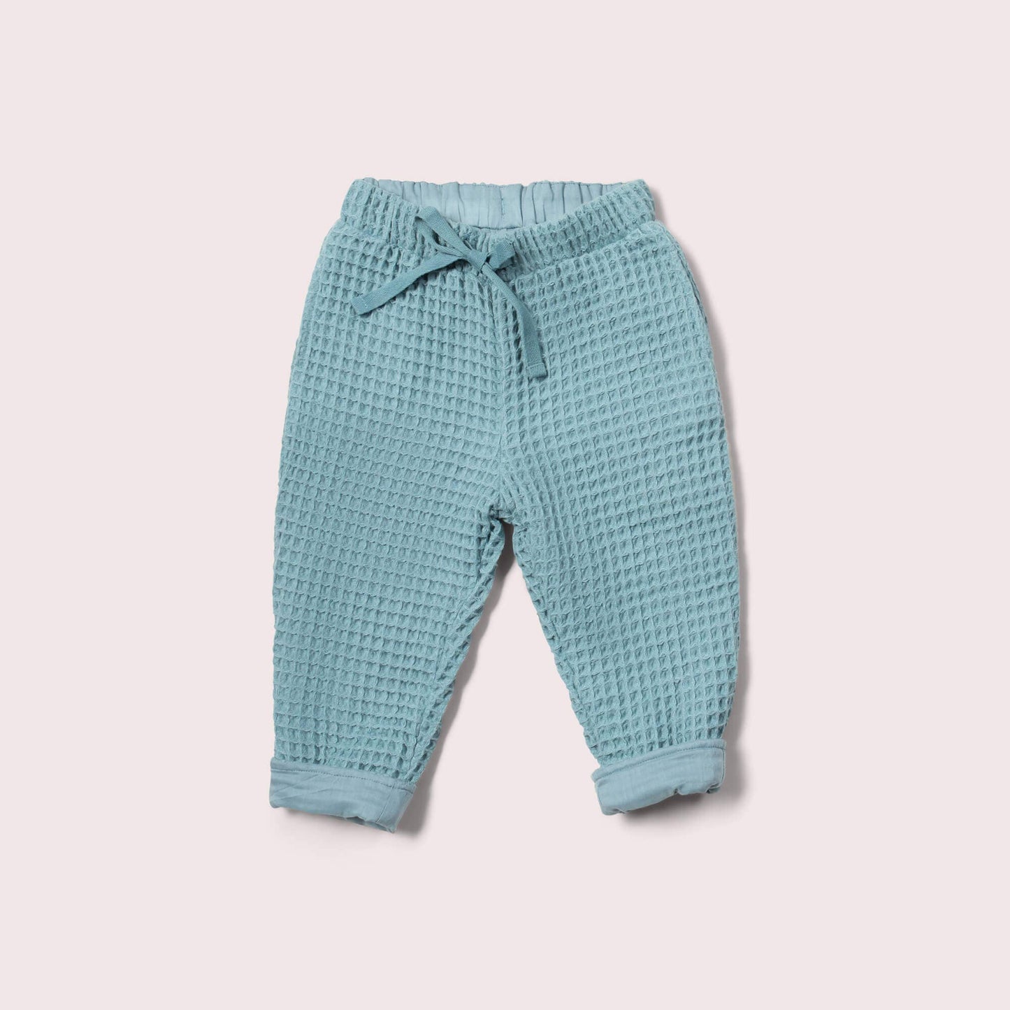 Pale Blue Chunky Waffle Comfy Trousers