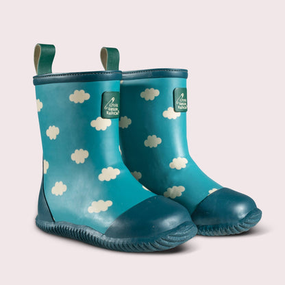 Blue Clouds Lined Classic Wellington Boots
