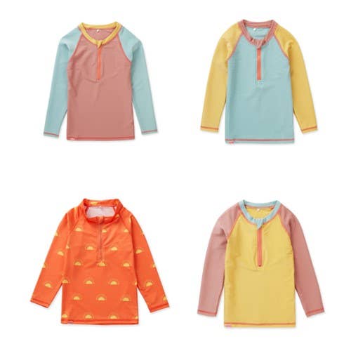 Pistachio Ribbed Kids Long Sleeve Rash Vest