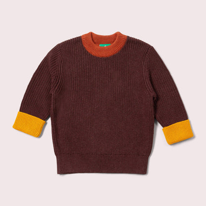Chocolate Snuggly Knitted Jumper