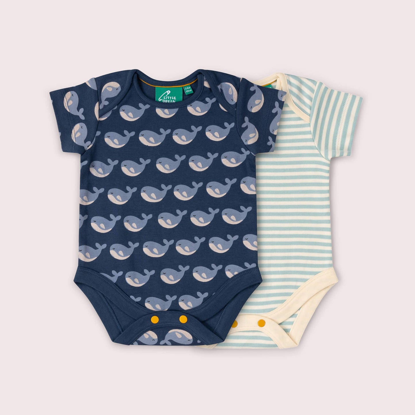 Singing Whales Organic Baby Bodysuit 2 Pack