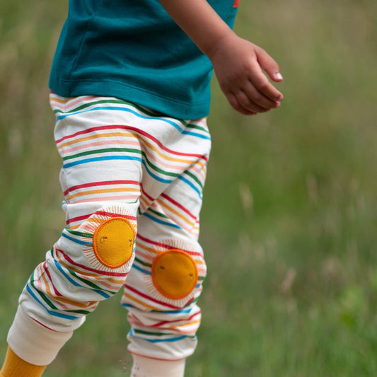 Sun Rays Knee Patch Striped Joggers