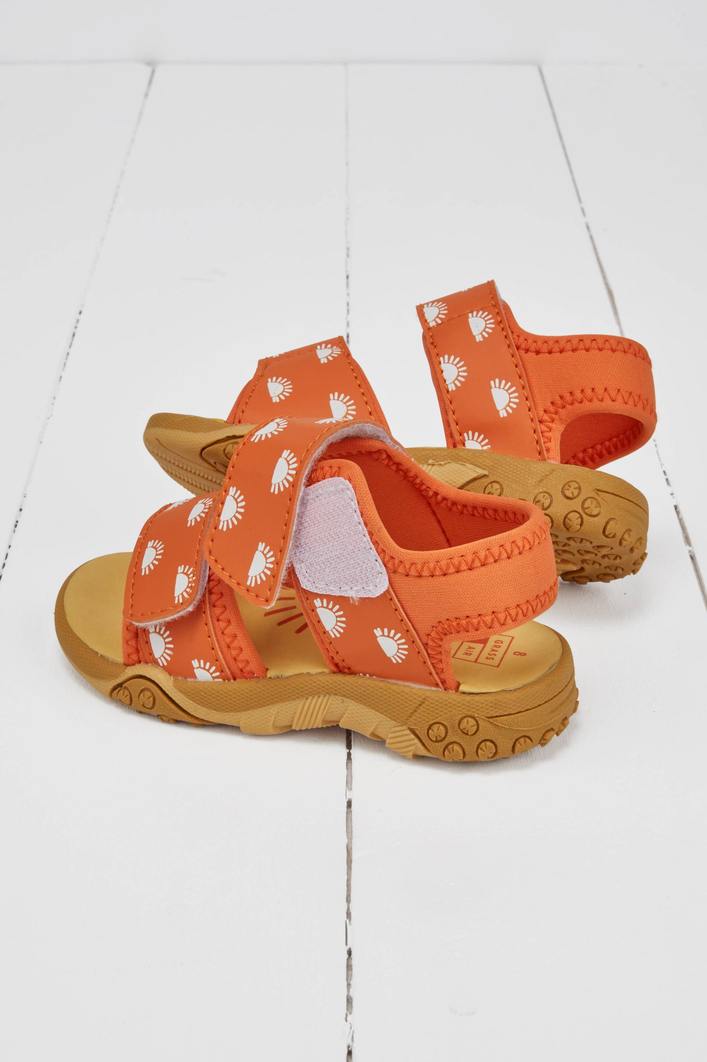 Grass & Air Kids Orange Colour-Changing Sandals