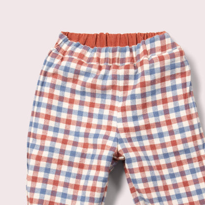 Ginger Check Reversible Pull On Trousers