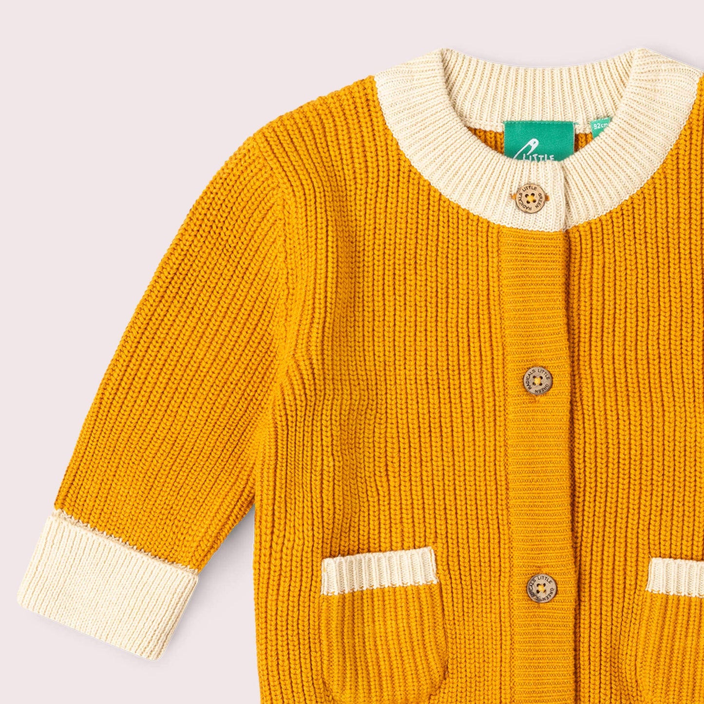 Golden Ochre Snuggly Knitted Cardigan