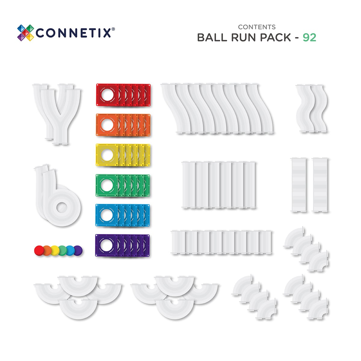 Rainbow Ball Run Pack 92 pc